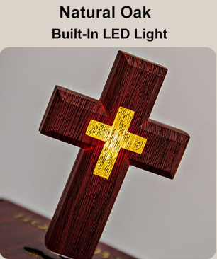 Luz de la Biblia y de bendición de Jesús