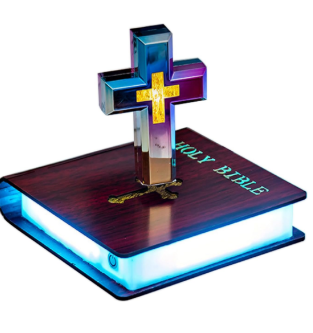 Luz de la Biblia y de bendición de Jesús